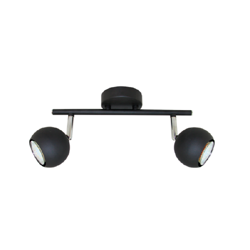 Aplique 2 luces GU10 led negro